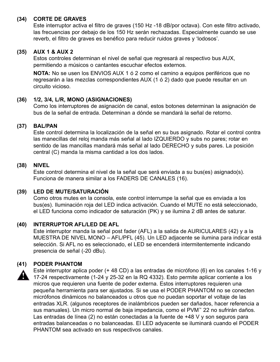 Peavey RQ 4300 Series User Manual | Page 29 / 60