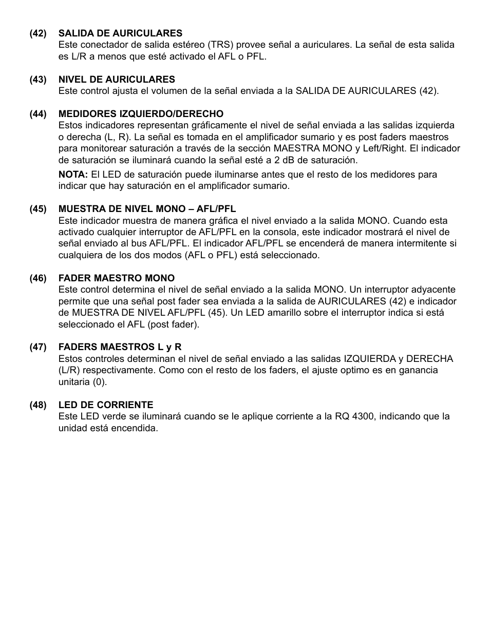 Peavey RQ 4300 Series User Manual | Page 30 / 60