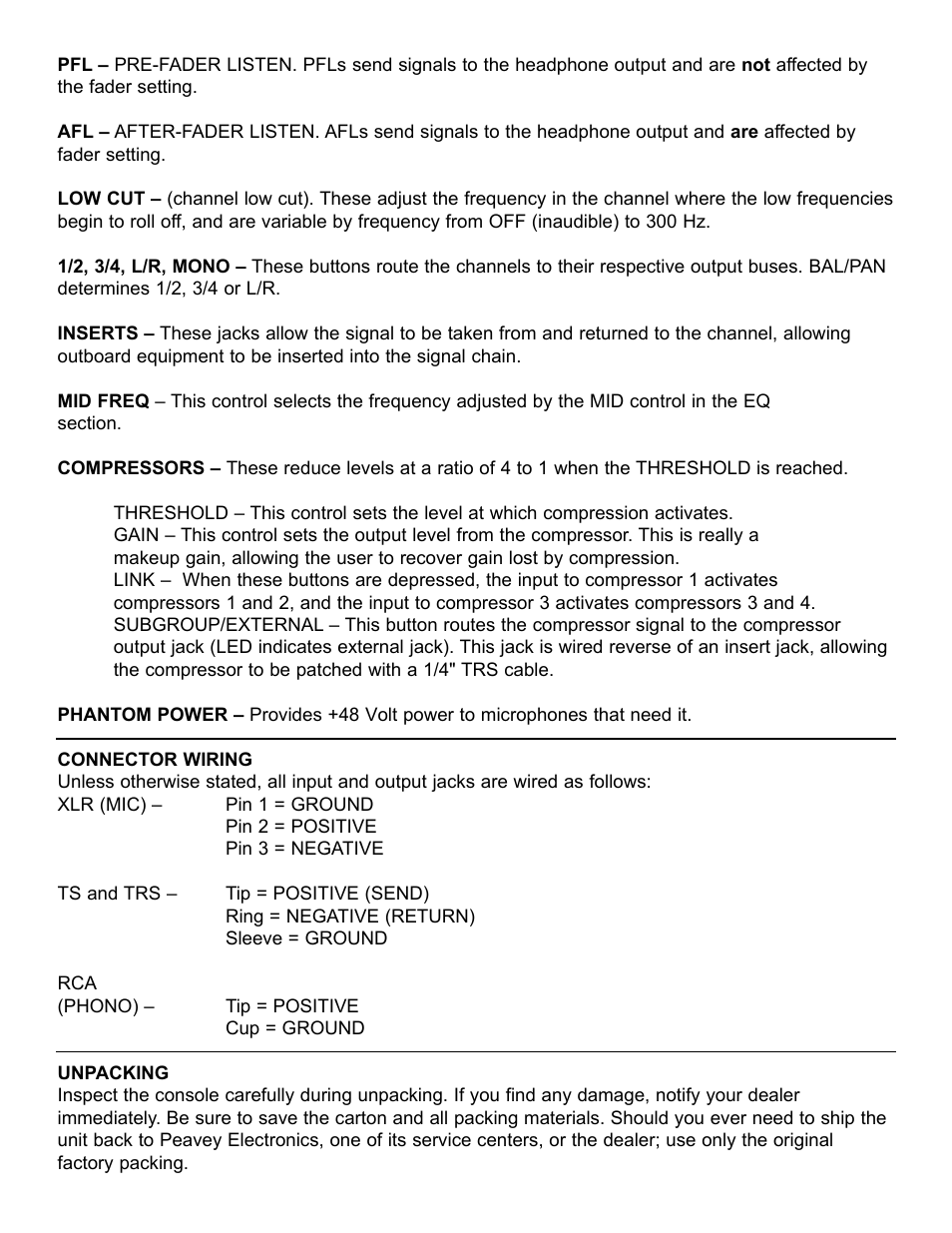 Peavey RQ 4300 Series User Manual | Page 4 / 60