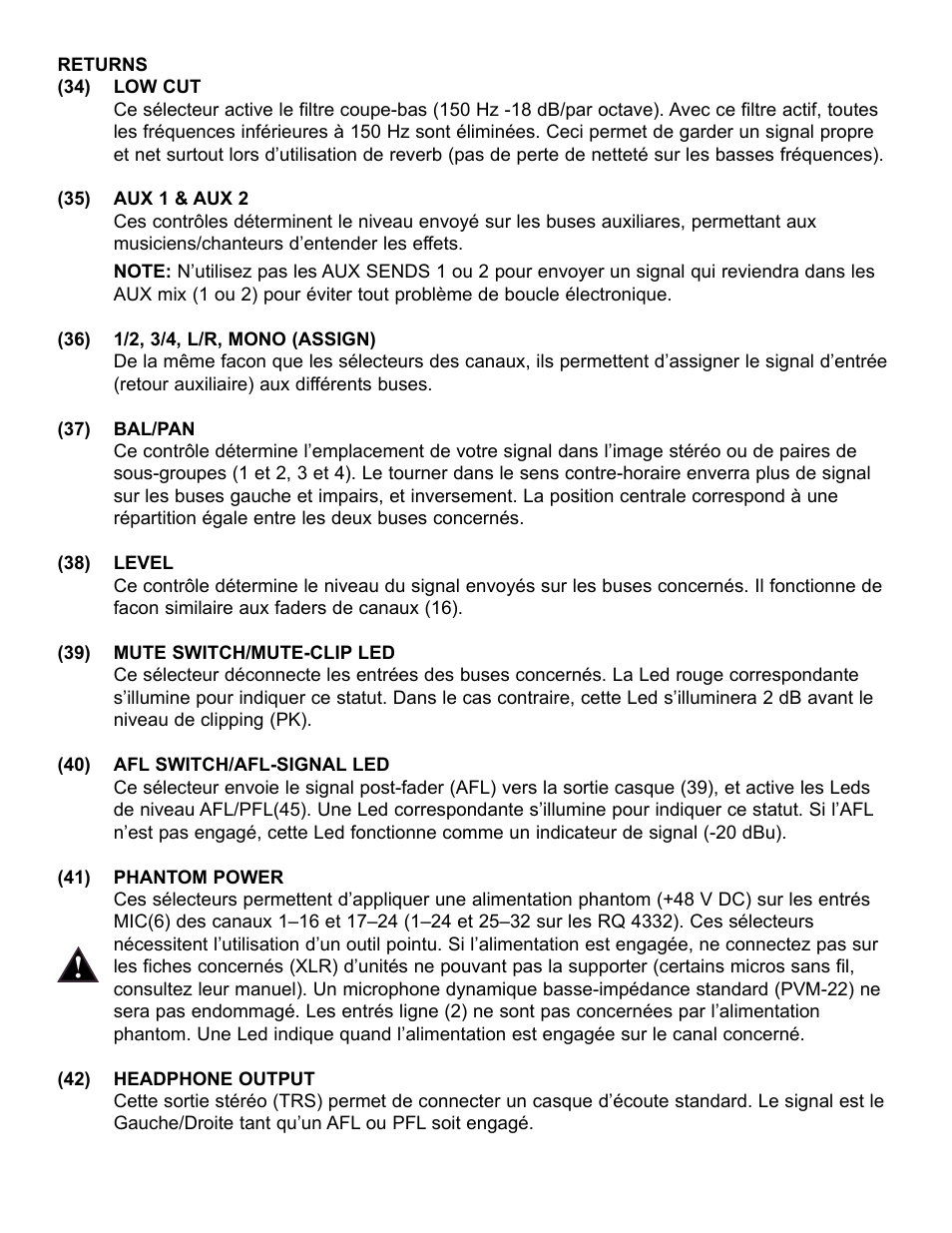 Peavey RQ 4300 Series User Manual | Page 41 / 60