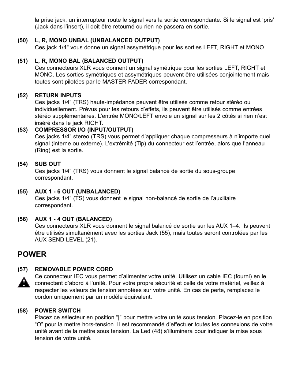 Power | Peavey RQ 4300 Series User Manual | Page 43 / 60