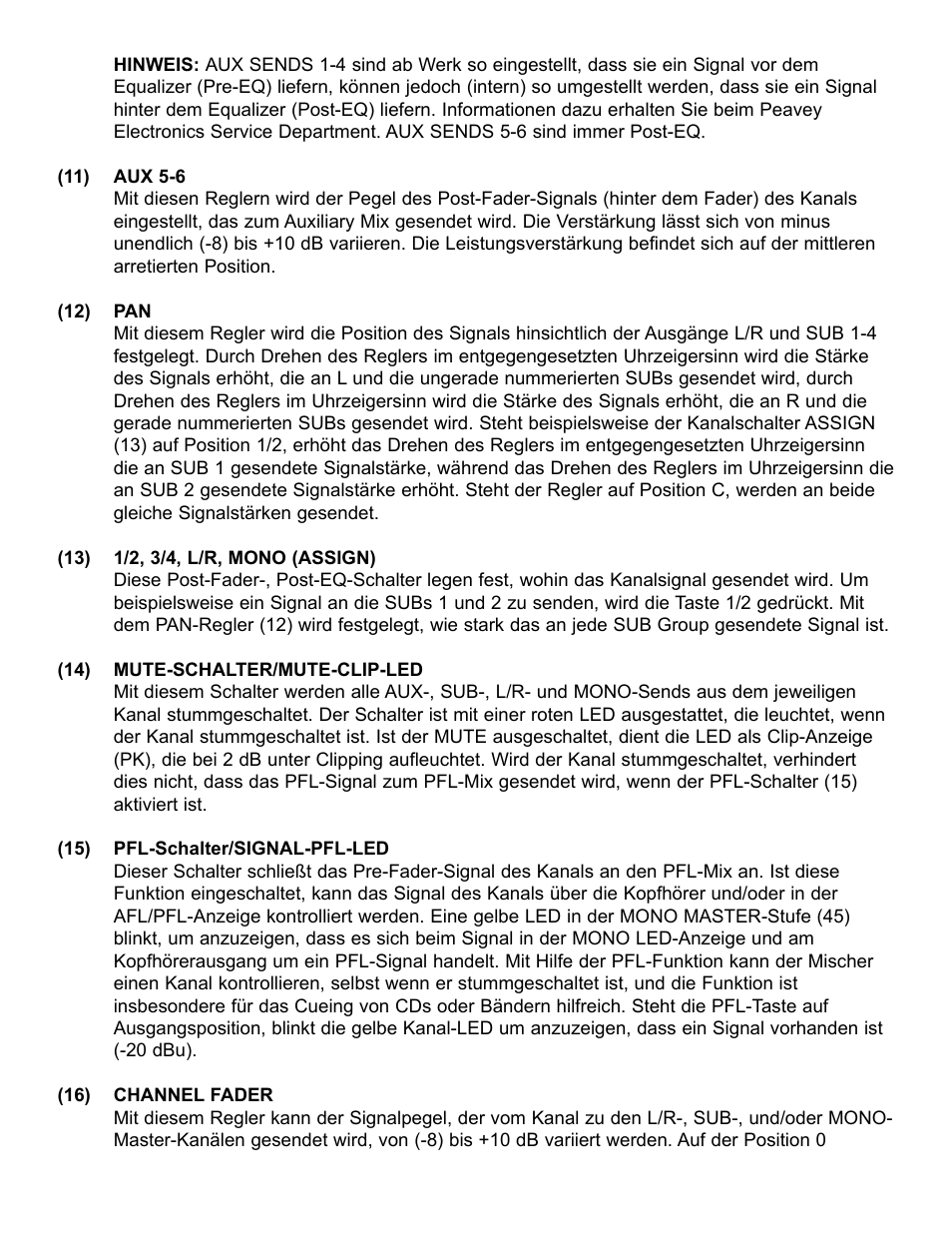 Peavey RQ 4300 Series User Manual | Page 48 / 60