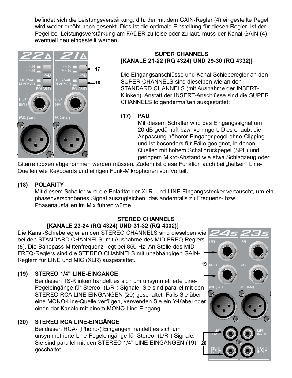 23s 24s | Peavey RQ 4300 Series User Manual | Page 49 / 60