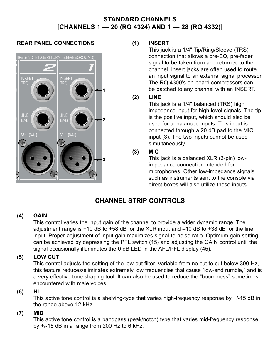 Peavey RQ 4300 Series User Manual | Page 5 / 60