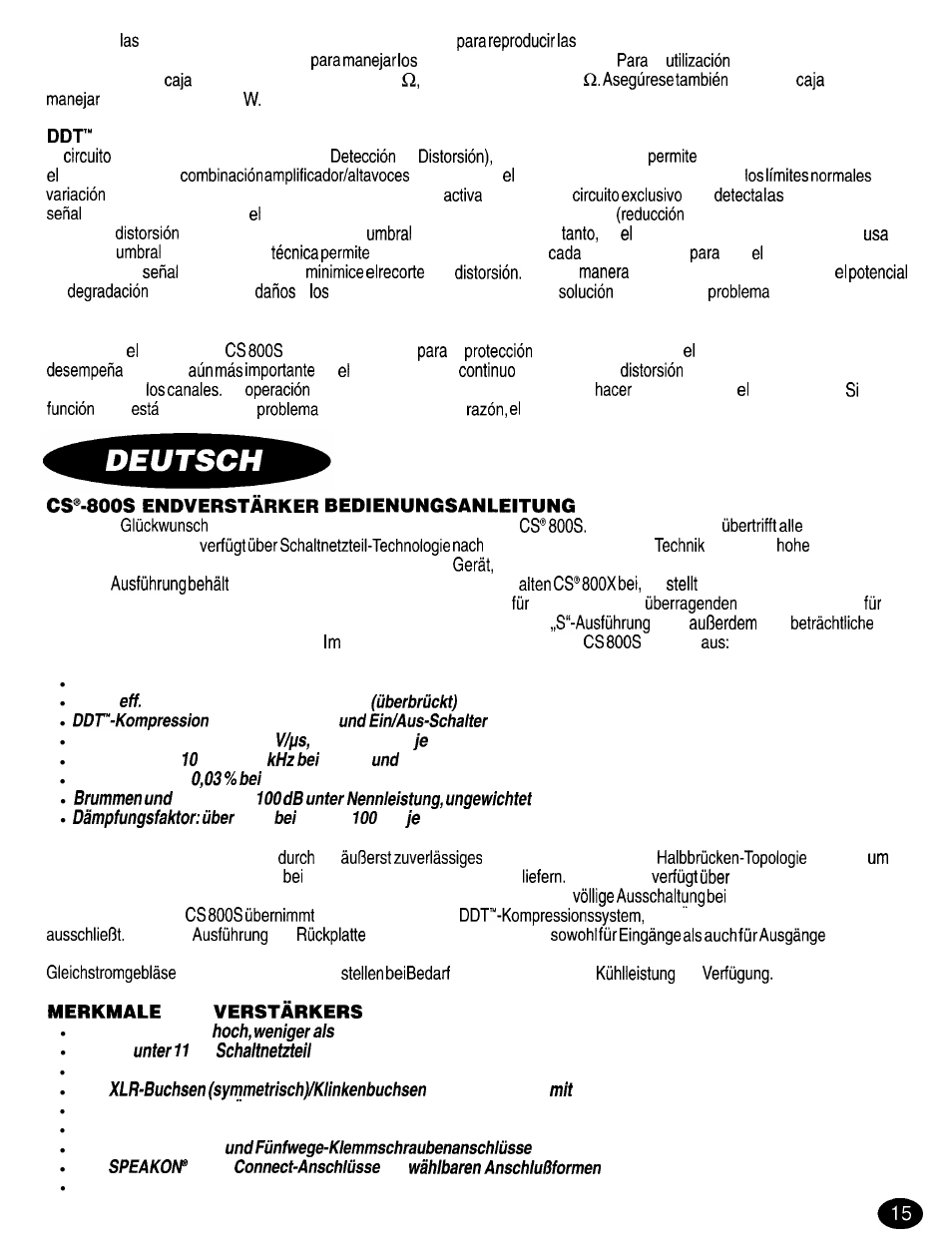 Peavey CS 8OOX User Manual | Page 15 / 28