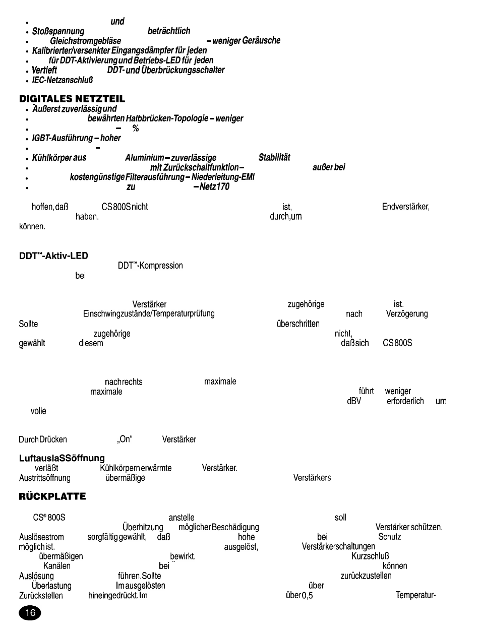 Peavey CS 8OOX User Manual | Page 16 / 28