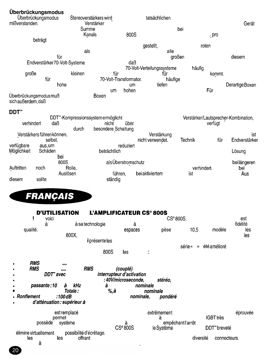 Peavey CS 8OOX User Manual | Page 20 / 28