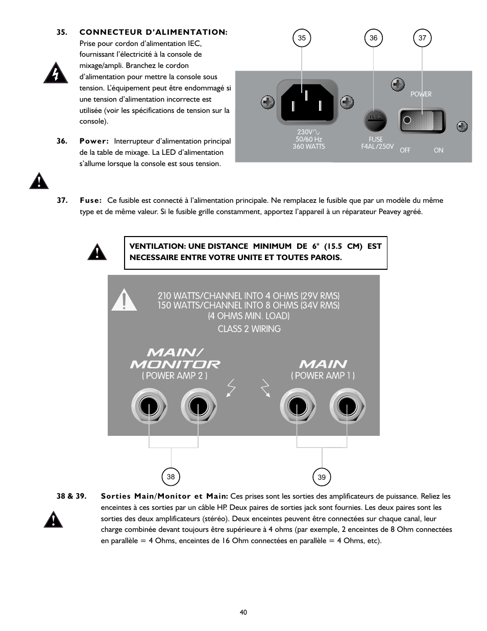 Peavey XR 600G User Manual | Page 40 / 44