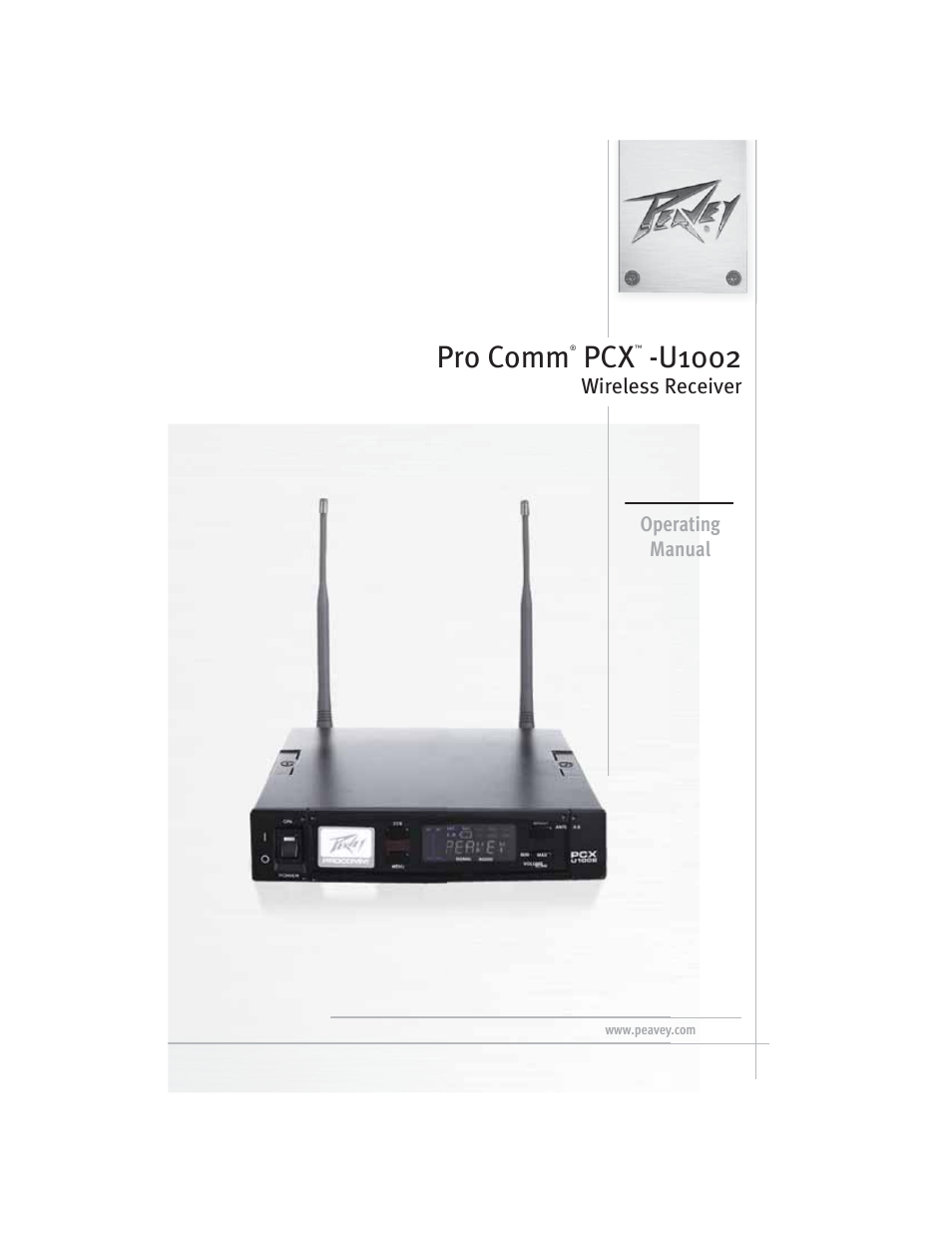 Peavey PRO COMM U1002 User Manual | 36 pages