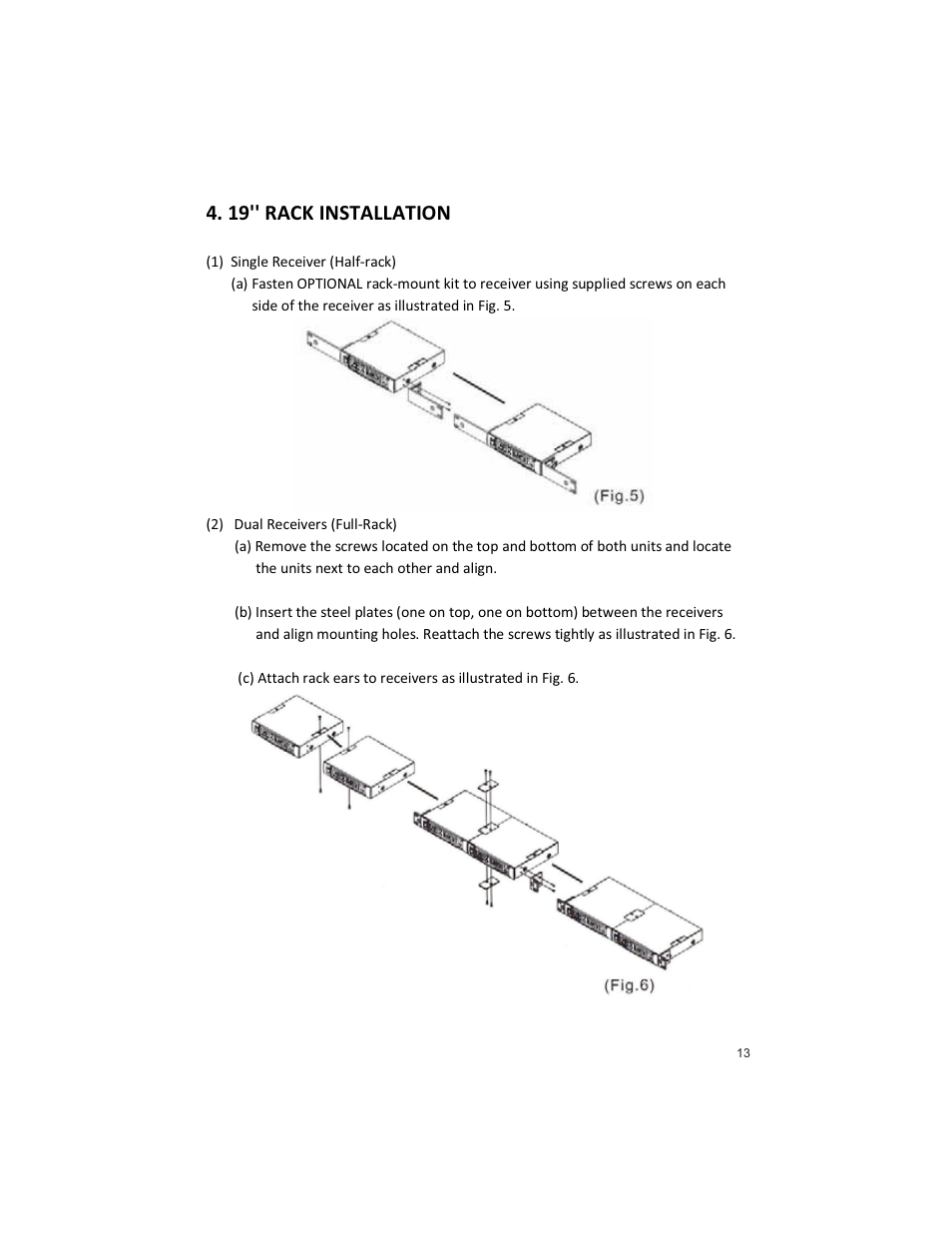 19'' rack installation | Peavey PRO COMM U1002 User Manual | Page 13 / 36