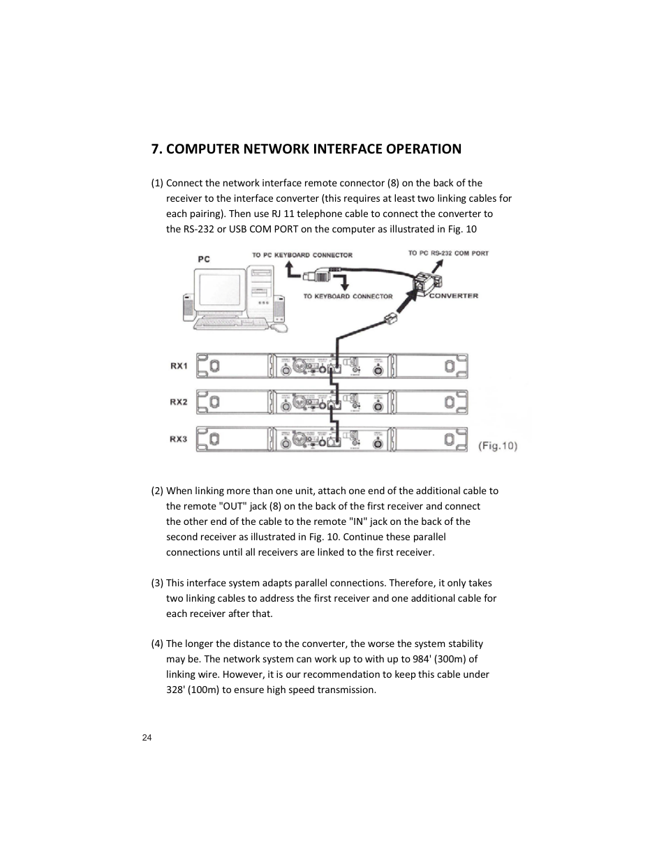 Computer network interface operation | Peavey PRO COMM U1002 User Manual | Page 24 / 36