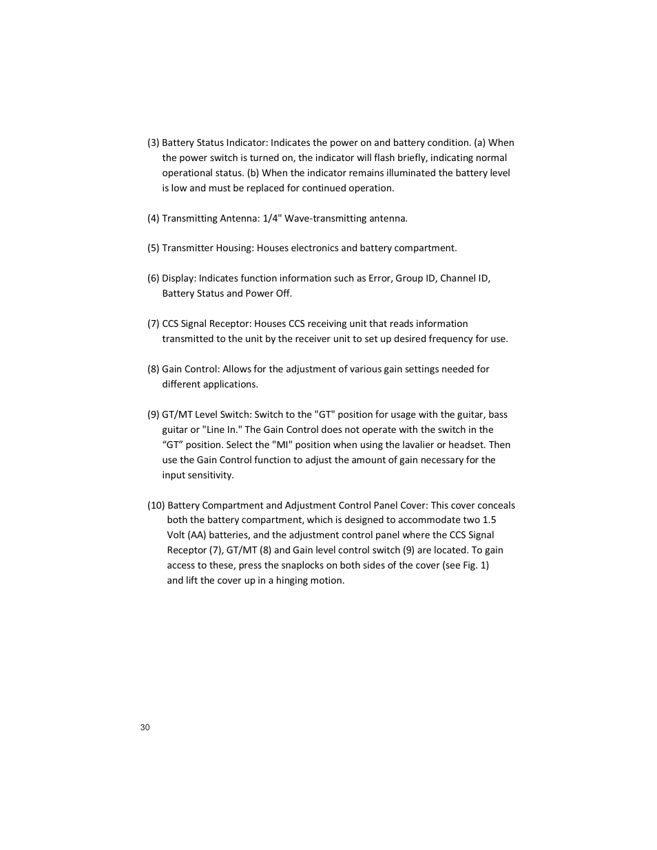 Peavey PRO COMM U1002 User Manual | Page 30 / 36
