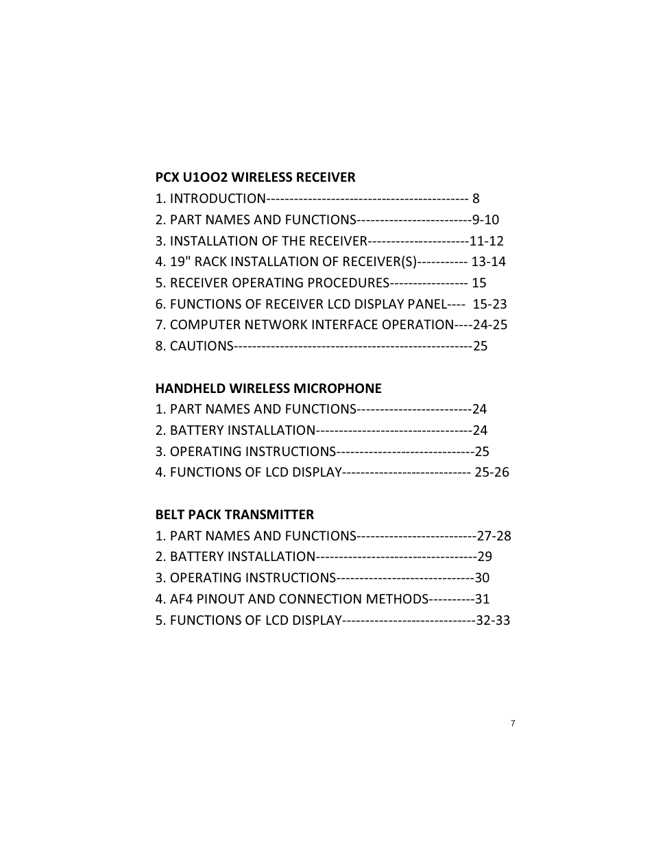 Peavey PRO COMM U1002 User Manual | Page 7 / 36