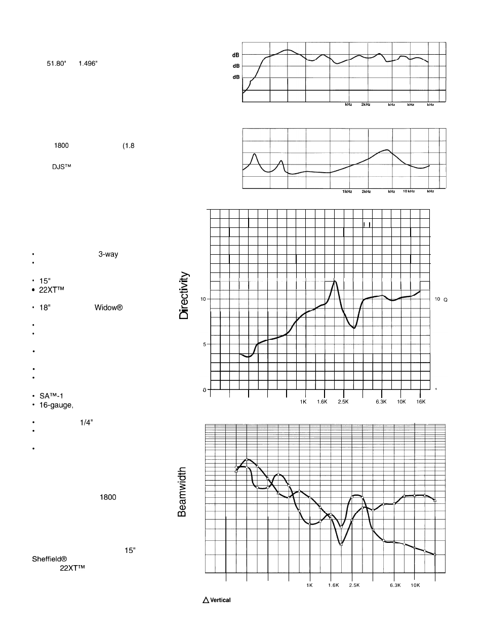 Frequency, Impedance, Features | Description, Net weight, Shipping weight, Additional remarks, Djs 1800 system | Peavey DJS 1800 User Manual | Page 2 / 4