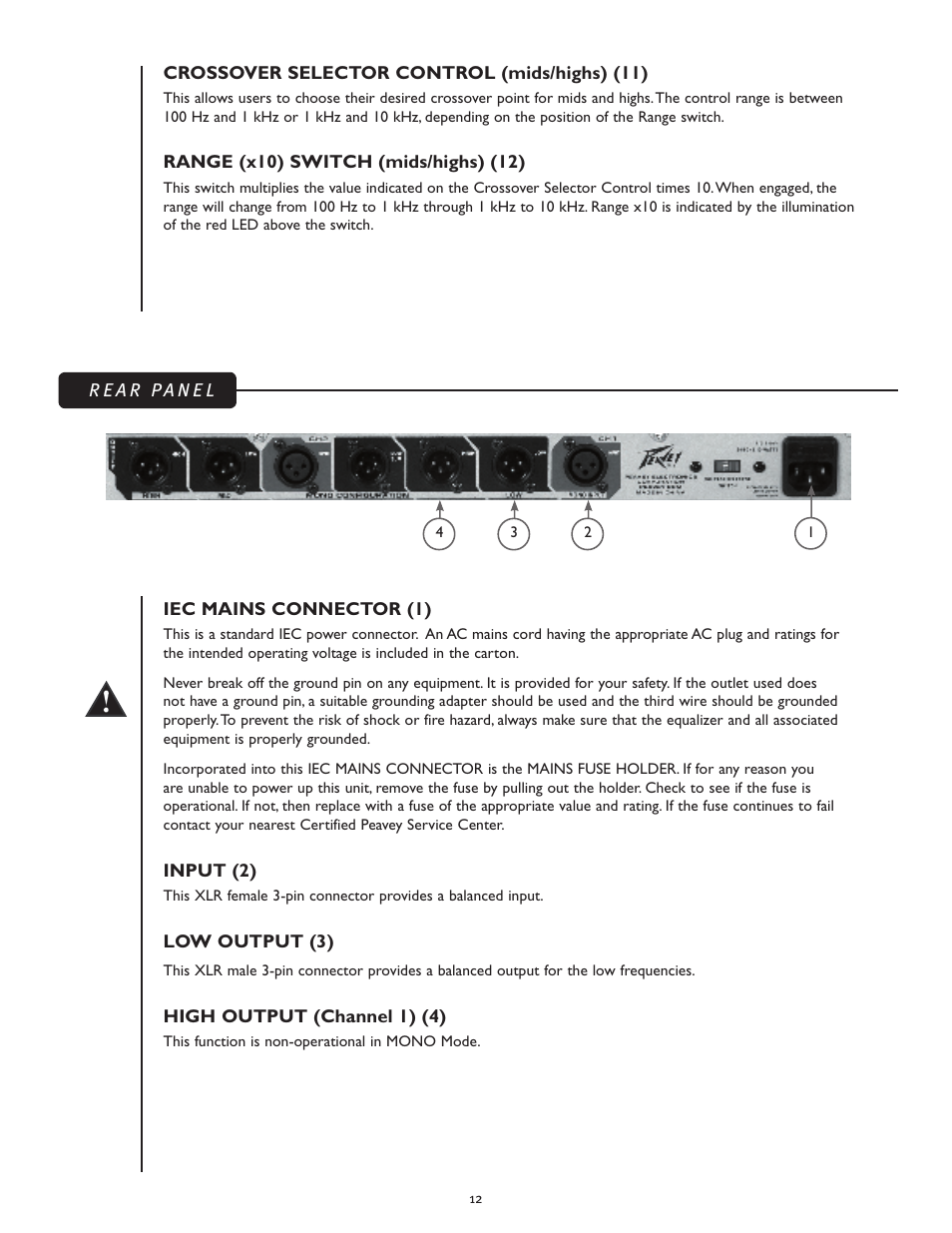 Peavey 23XO User Manual | Page 12 / 40
