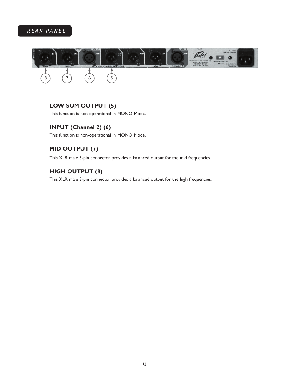 Peavey 23XO User Manual | Page 13 / 40