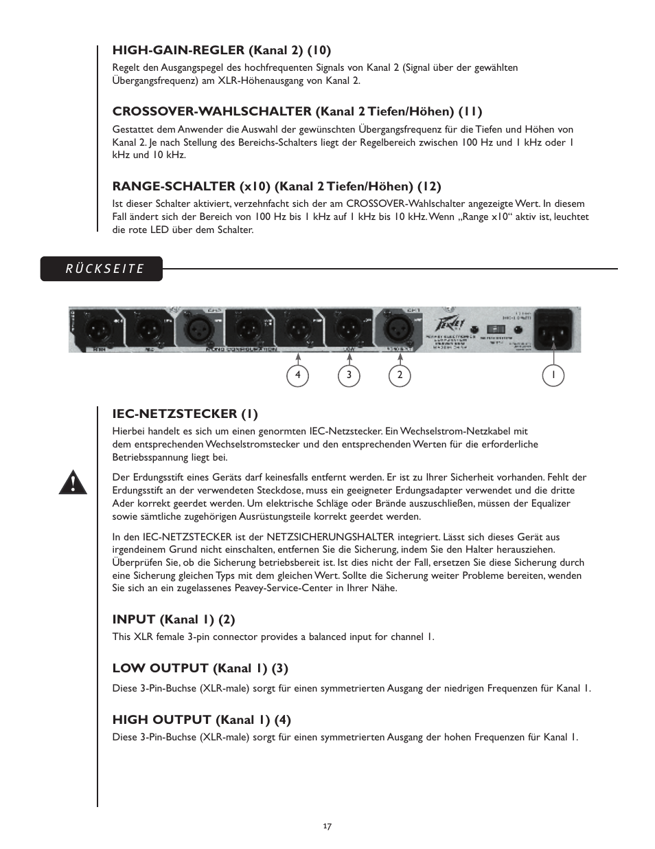 Peavey 23XO User Manual | Page 17 / 40