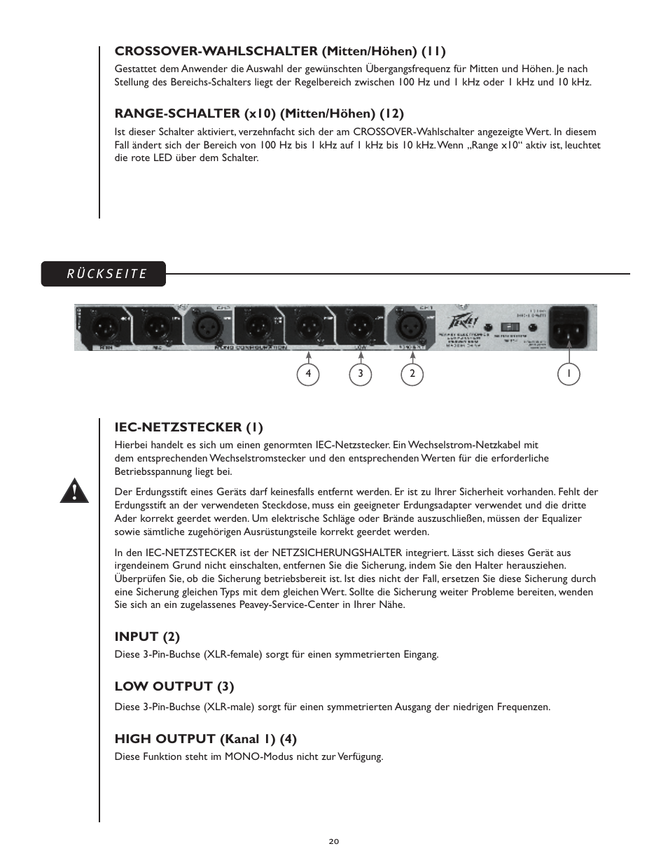 Peavey 23XO User Manual | Page 20 / 40