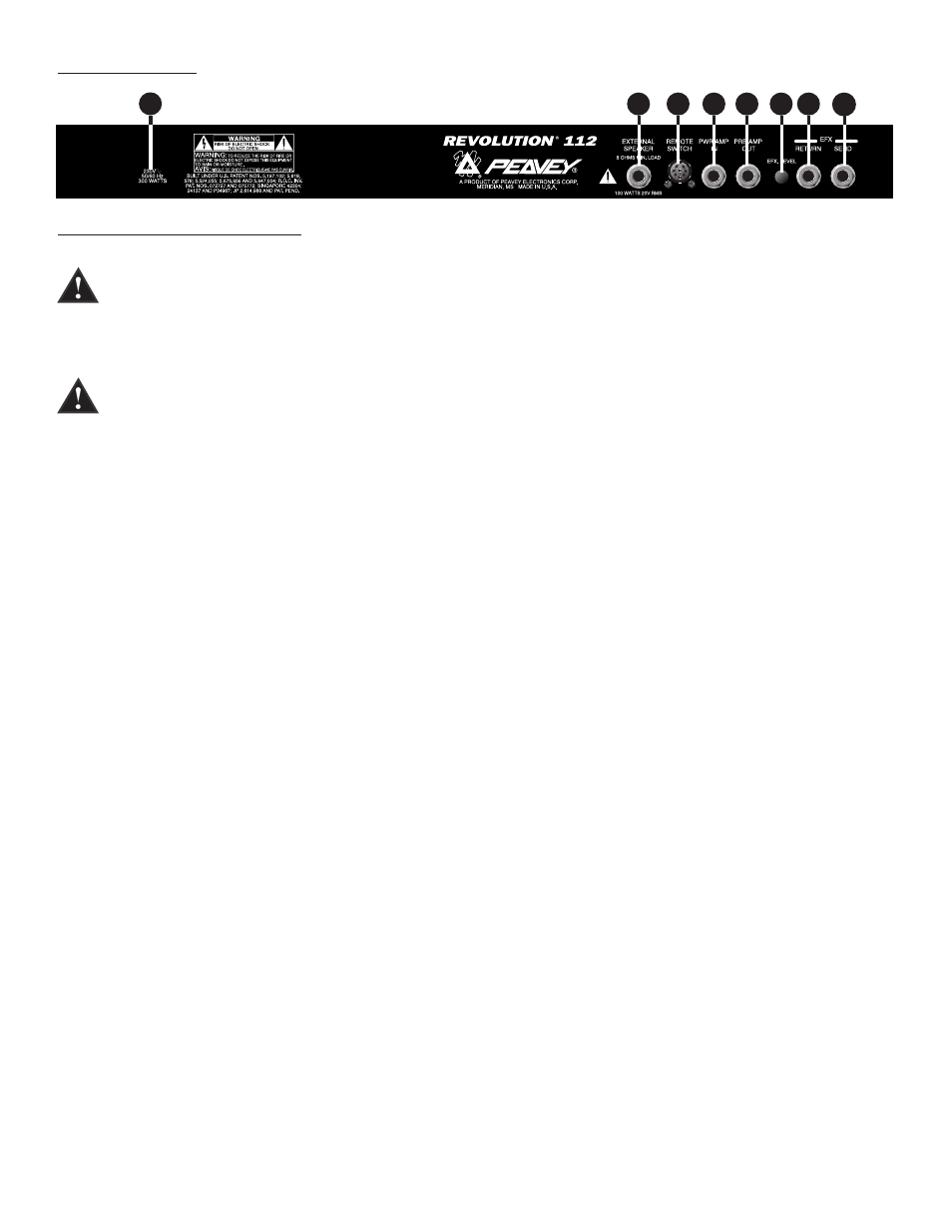 Peavey Revolution 112 TransTube Series User Manual | Page 14 / 23