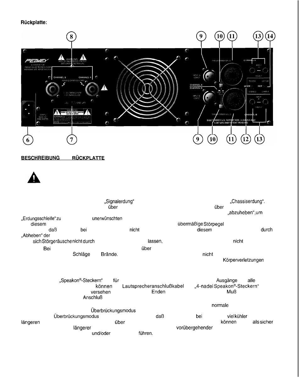 Peavey CS-G series User Manual | Page 23 / 28