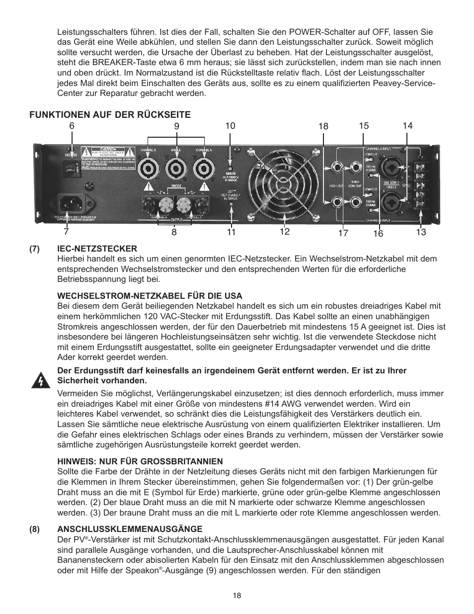 Peavey PV Series User Manual | Page 18 / 40
