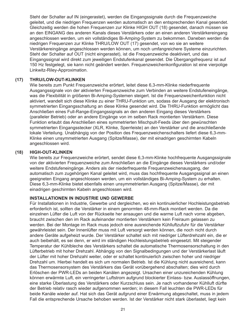 Peavey PV Series User Manual | Page 21 / 40
