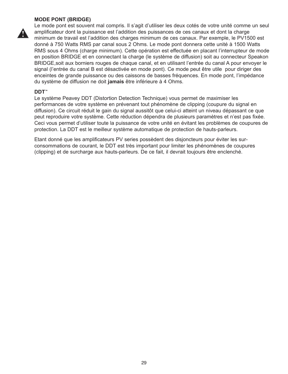 Peavey PV Series User Manual | Page 29 / 40