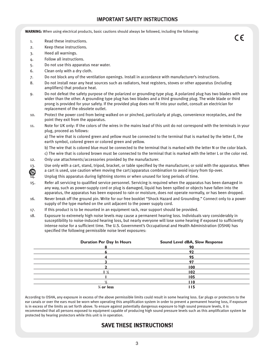 Peavey PV Series User Manual | Page 3 / 40