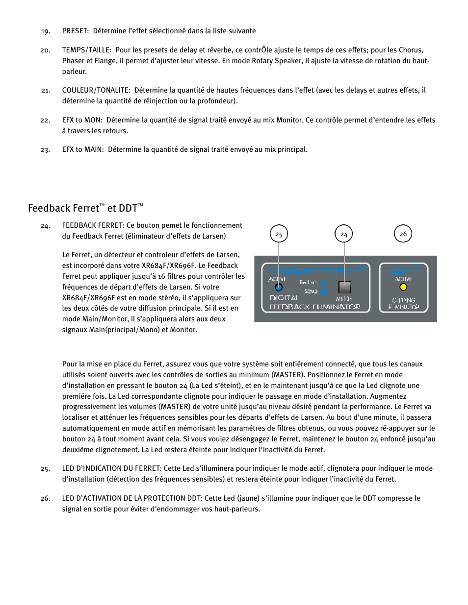 Feedback ferret, Et ddt | Peavey XR 684F User Manual | Page 56 / 64