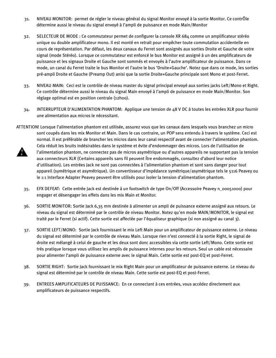 Peavey XR 684F User Manual | Page 58 / 64