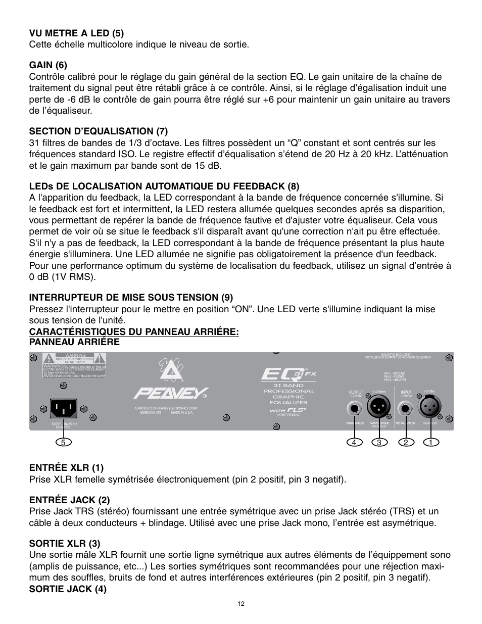 Peavey 31FX User Manual | Page 12 / 20