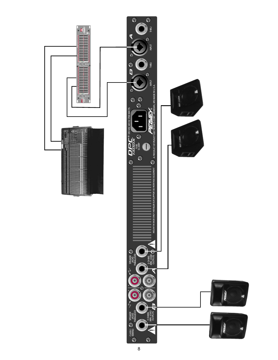 1400x hookup dia gram | Peavey DPC 1400X User Manual | Page 8 / 28