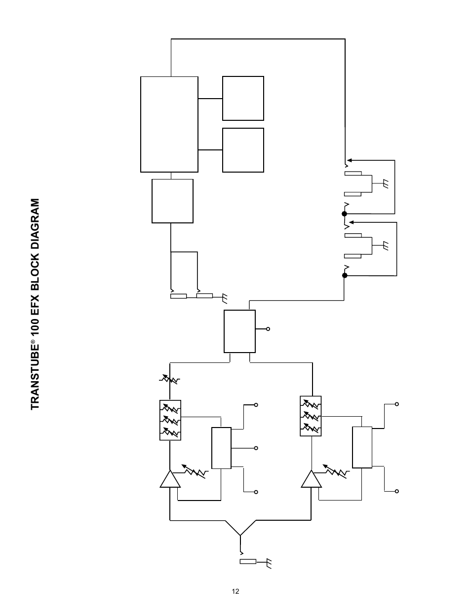 Transtube, 100 efx block diagram, Lead clean | Peavey TransTube 100 EFX User Manual | Page 12 / 48