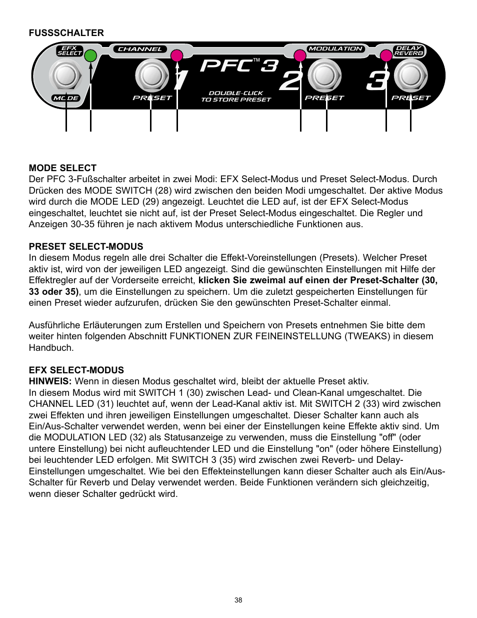 Pfc 3 | Peavey TransTube 100 EFX User Manual | Page 38 / 48