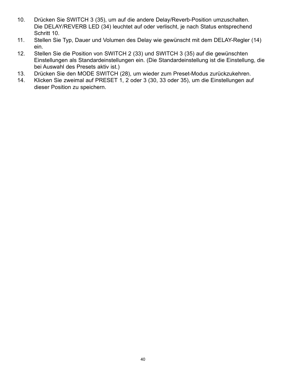 Peavey TransTube 100 EFX User Manual | Page 40 / 48