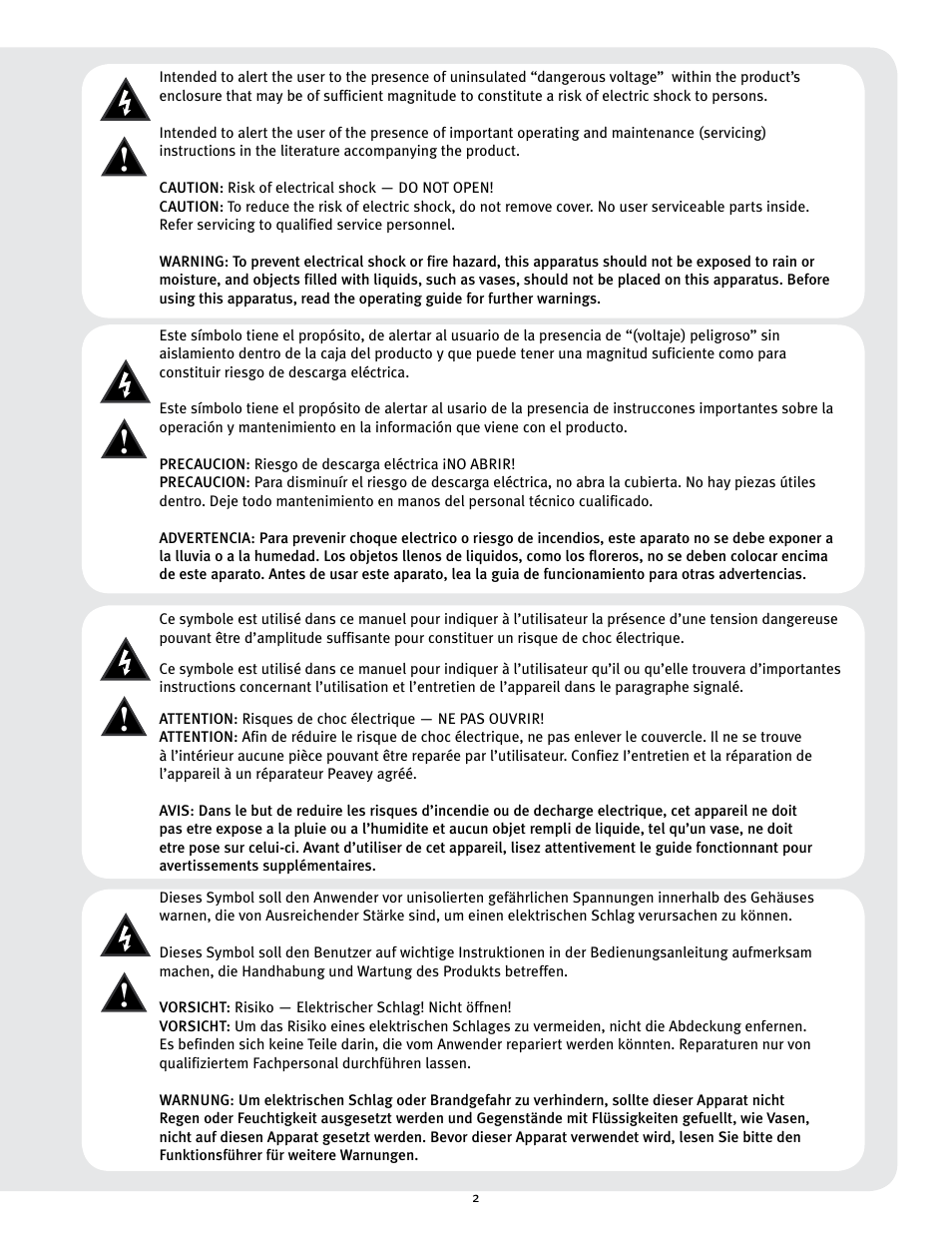 Peavey 26 User Manual | Page 2 / 56