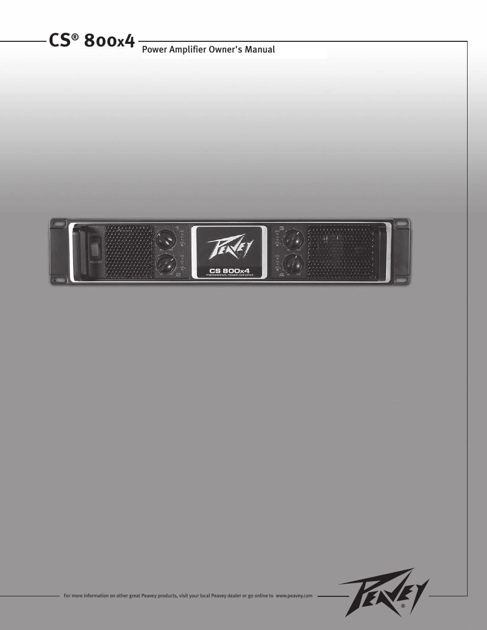 Peavey CS 800x4 User Manual | 52 pages