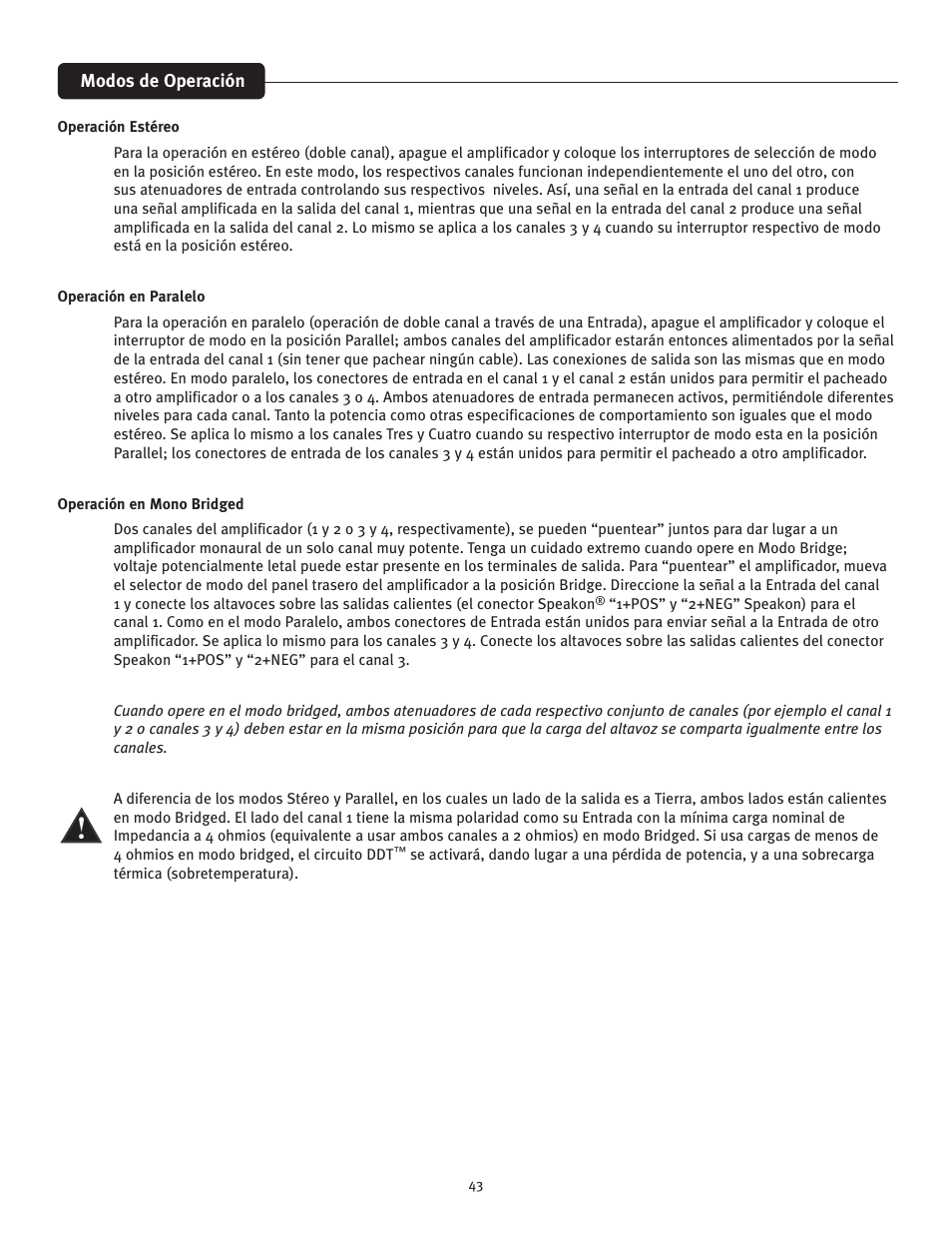 Peavey CS 800x4 User Manual | Page 43 / 52