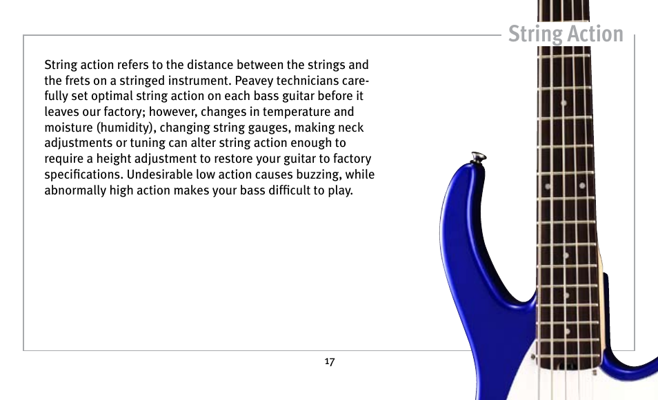 String action | Peavey Guitar User Manual | Page 17 / 24