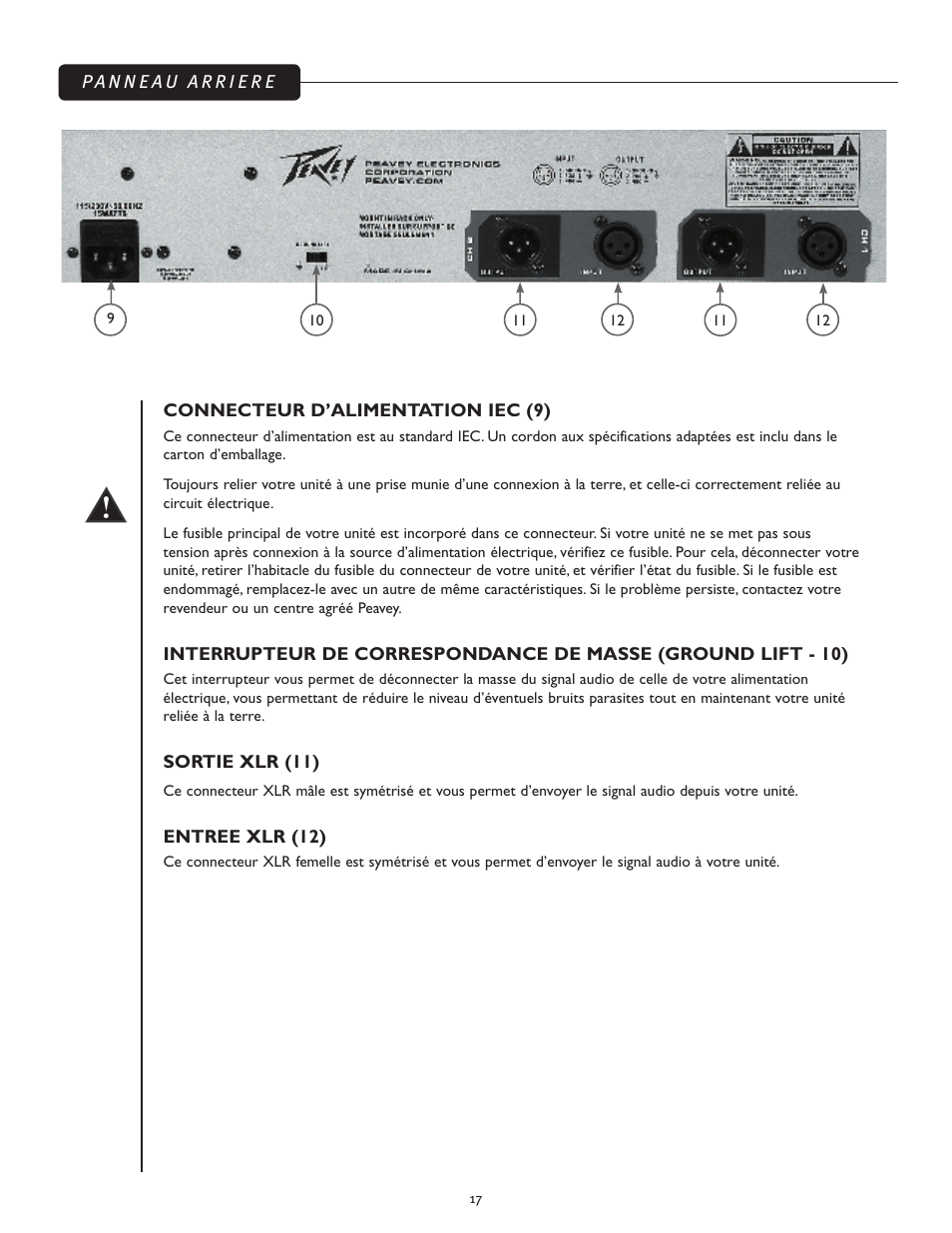 Peavey PV 231EQ User Manual | Page 17 / 24