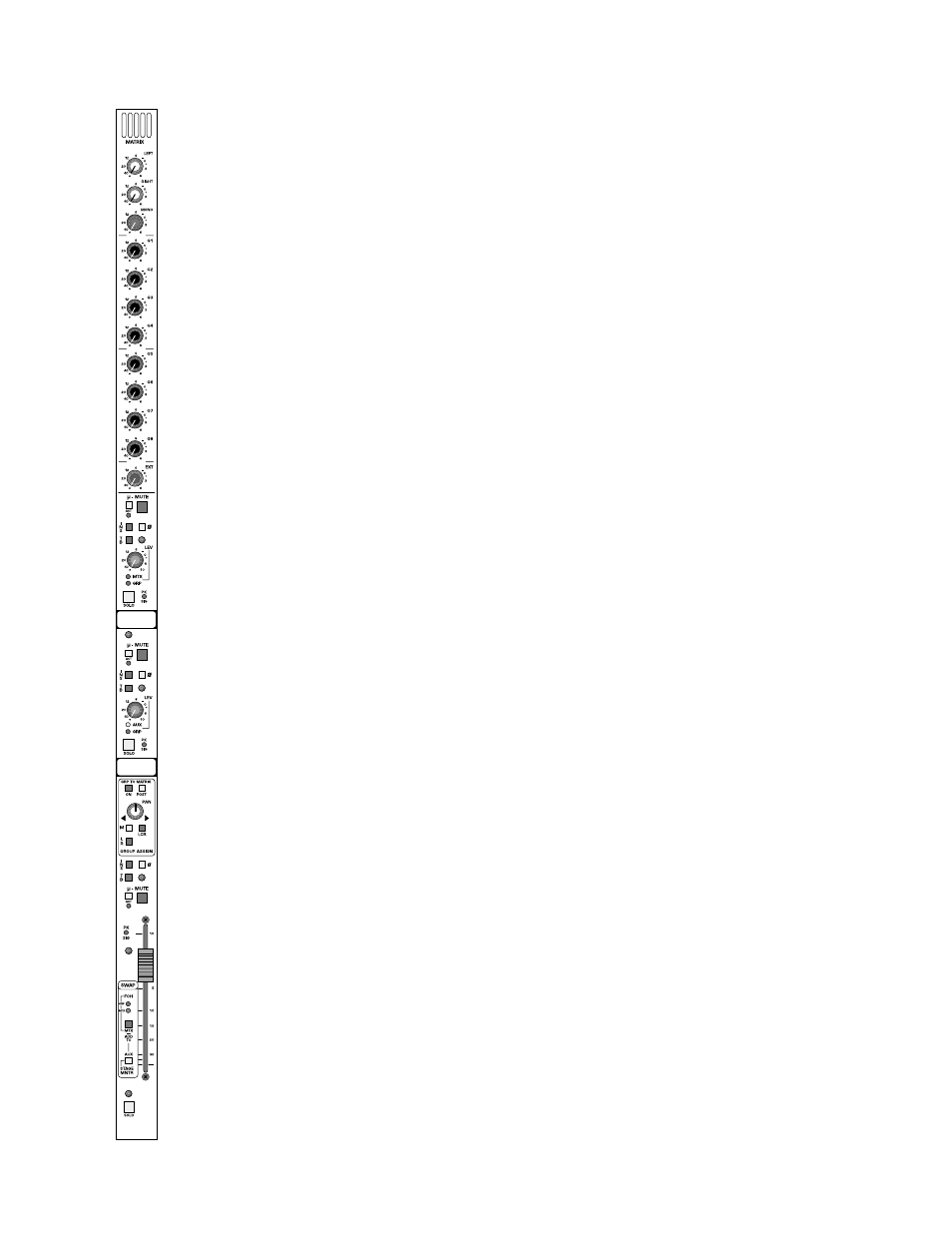 Group output module, Matrix, aux, group | Peavey V12 User Manual | Page 21 / 67