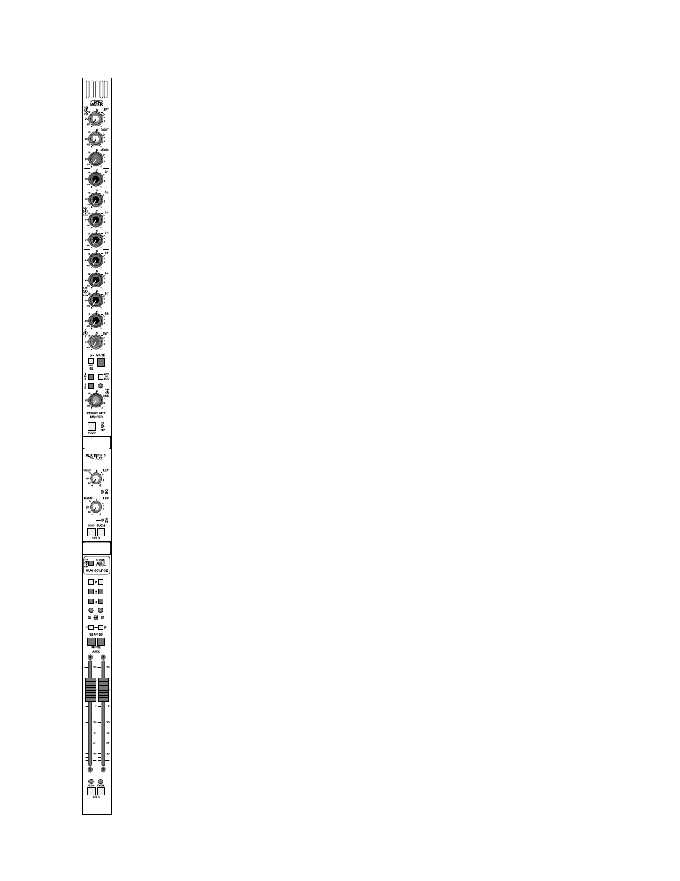 Stereo matrix / aux out module, Dual-aux output features | Peavey V12 User Manual | Page 35 / 67