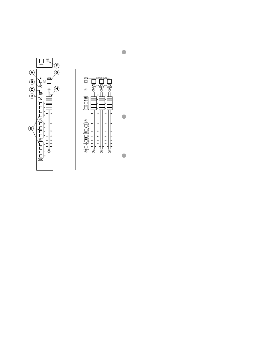 Micro mute system, Channel fader features | Peavey V12 User Manual | Page 53 / 67