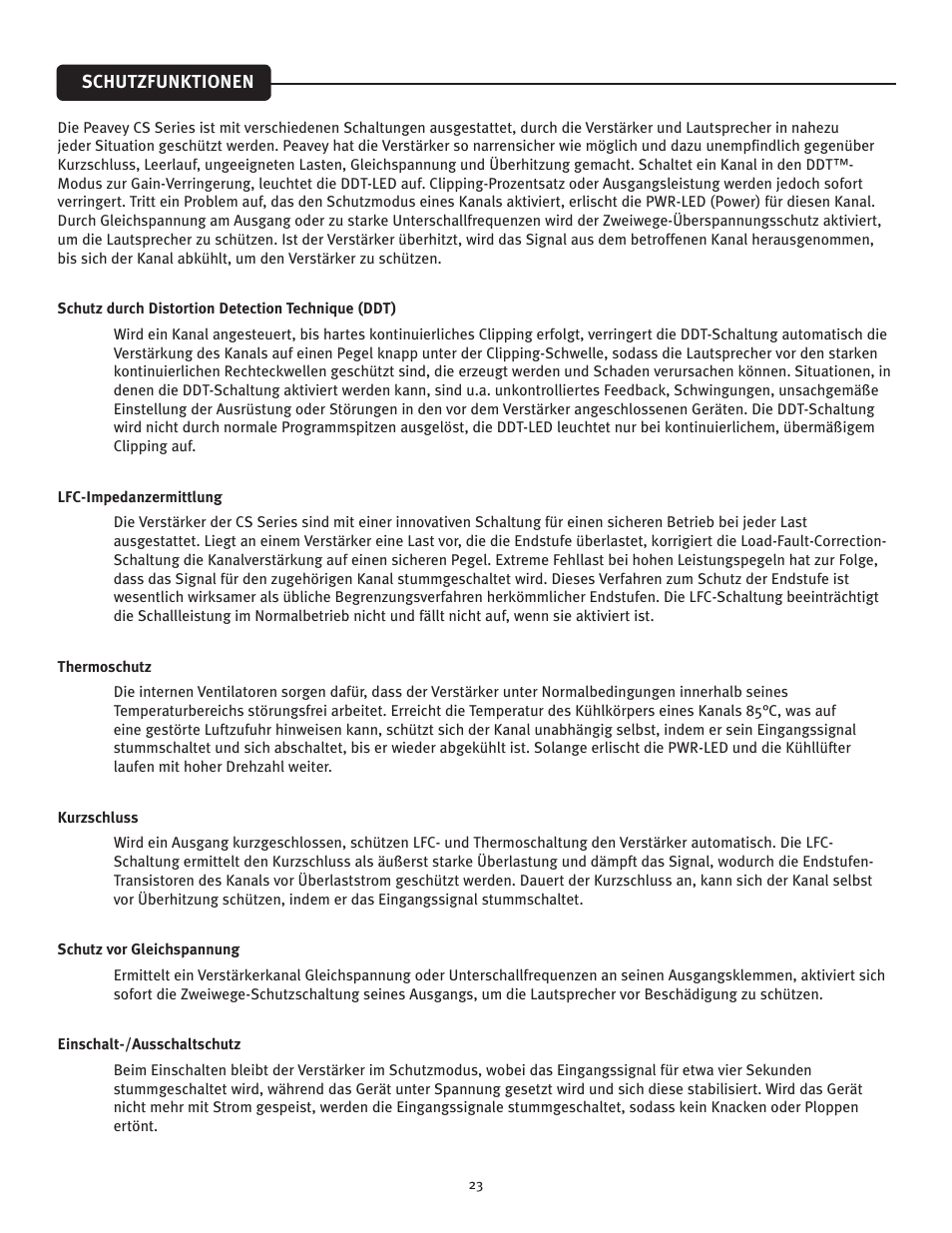 Peavey 1400 User Manual | Page 23 / 48