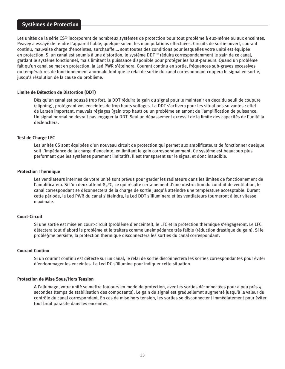 Peavey 1400 User Manual | Page 33 / 48