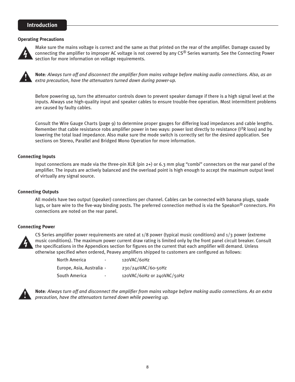 Peavey 1400 User Manual | Page 8 / 48