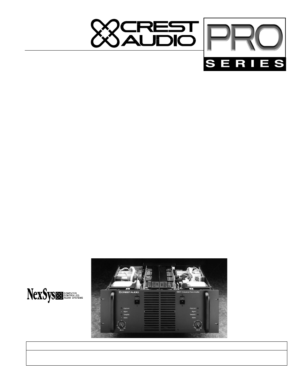 Peavey Pro 10001 User Manual | 2 pages