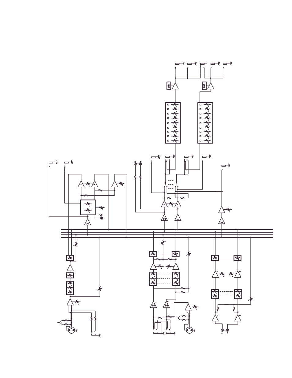 Xr 800f bl ock dia gram, 20 db pad channels 1-6, Lo-z input line input monitor | Channels 7-8, Channels 9 (t ape) | Peavey XR 800F User Manual | Page 12 / 48