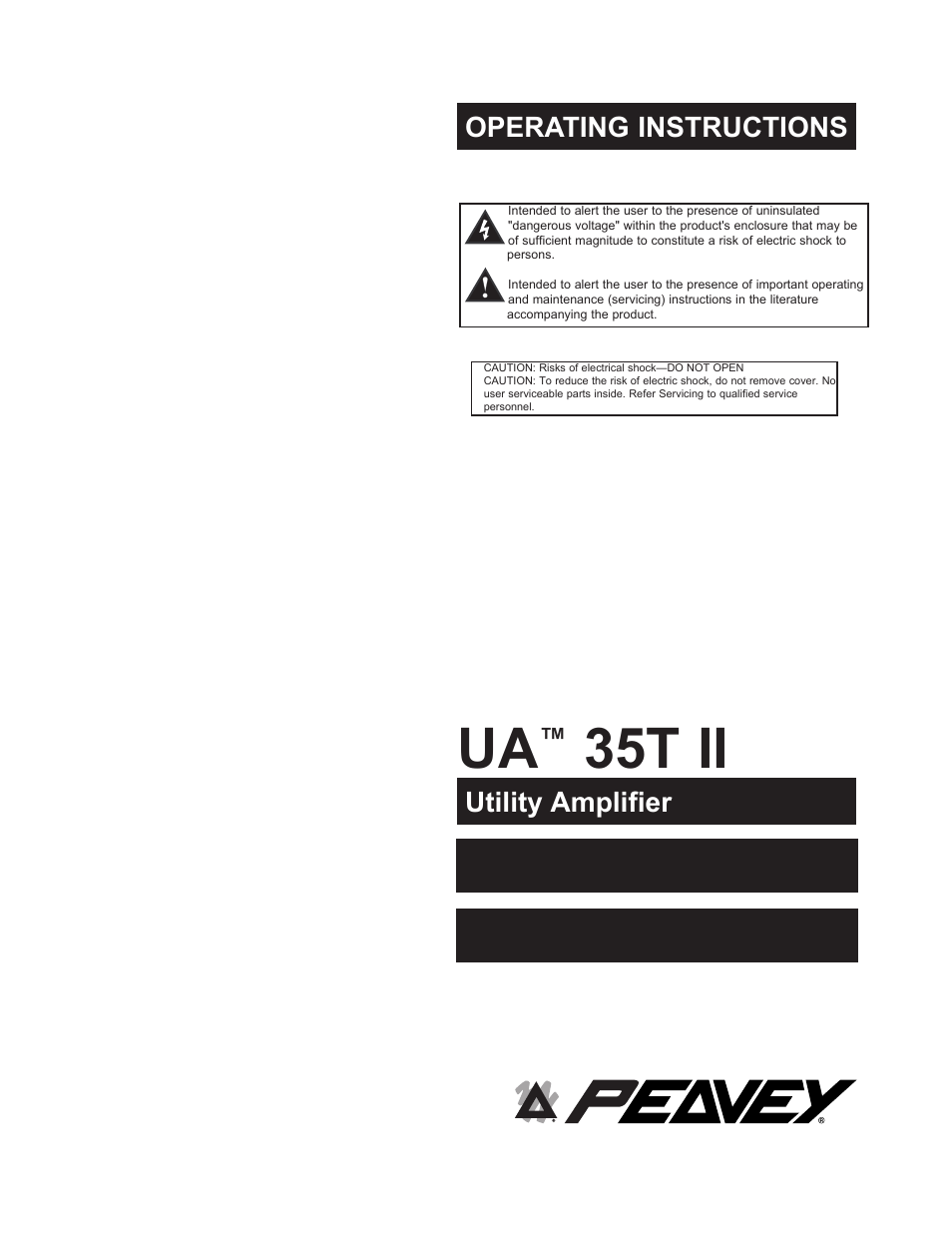 Peavey UA 35T II User Manual | 6 pages