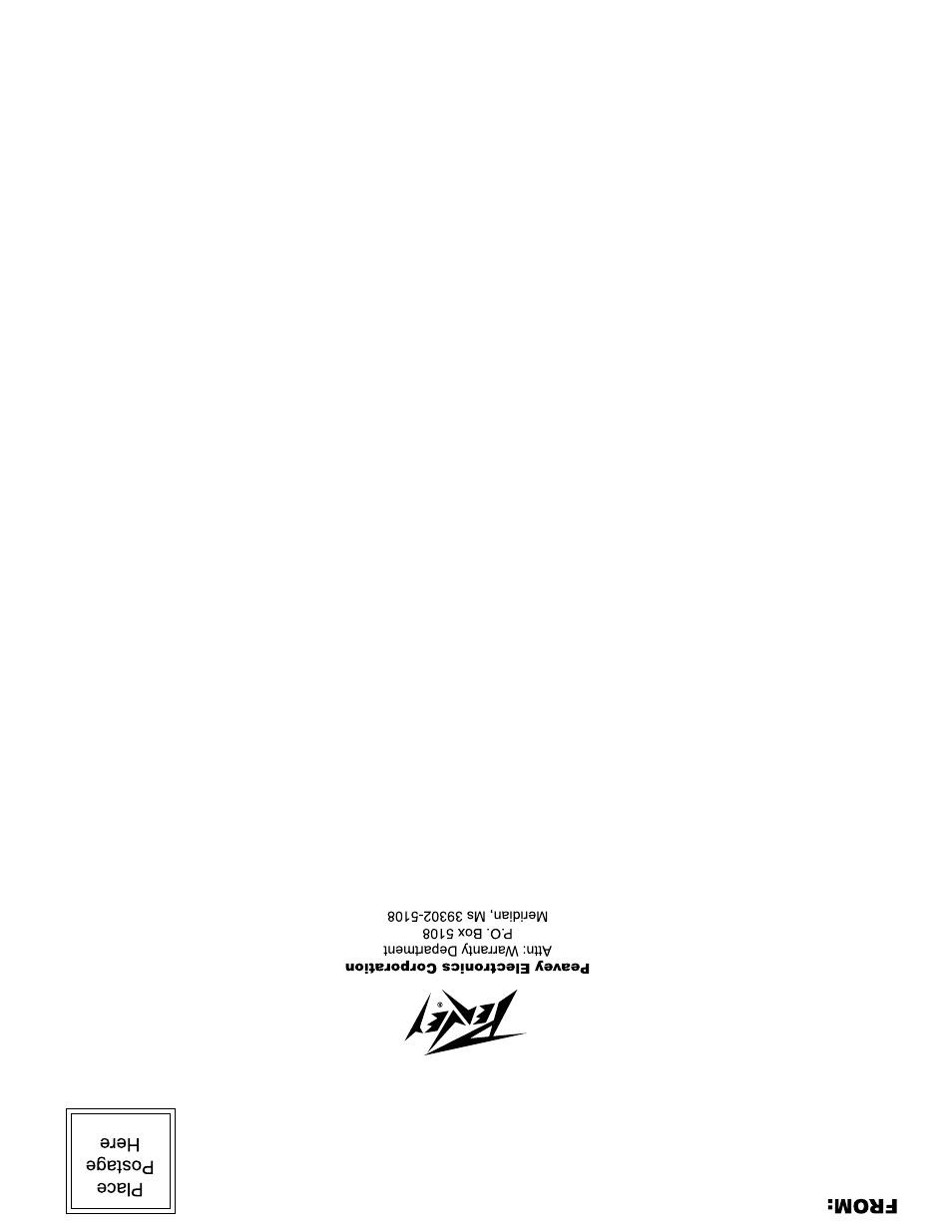 Peavey PR 12 D User Manual | Page 16 / 16